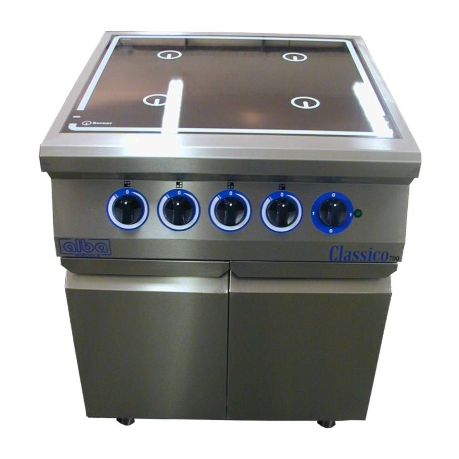 Elektrický indukčný sporák Alba E-C-TG IHB-4/900 - profesionálne gastro zariadenie